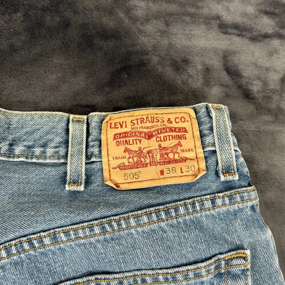 Levi's 505 Regular Fit‎ Jeans Mens W38 L30 Blue Denim Straight Leg Pant